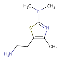 Chemical structure of 5-(2-aminoethyl)-N,N,4-trimethyl-1,3-thiazol-2-amine - CSSB00000754082