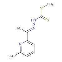 Chemical structure of [1-(6-methylpyridin-2-yl)ethylidene]({[(methylsulfanyl)methanethioyl]amino})amine - CSSB17212844420