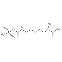 Chemical structure of tert-butyl N-{2-[2-(N-methylacetamido)ethoxy]ethyl}carbamate - CSSB00114230108