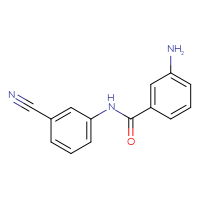 Chemical structure of 3-amino-N-(3-cyanophenyl)benzamide - CSSB00000632066