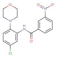 Chemical structure of N-[5-chloro-2-(morpholin-4-yl)phenyl]-3-nitrobenzamide - CSSB00025730702