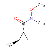 Chemical structure of (1R,2R)-N-methoxy-N,2-dimethylcyclopropane-1-carboxamide - CSSB00015523206