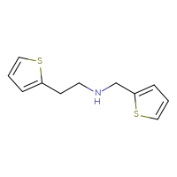 Chemical structure of [2-(thiophen-2-yl)ethyl][(thiophen-2-yl)methyl]amine - CSSB00000202914