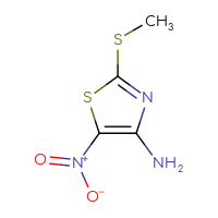 Chemical structure of 2-(methylsulfanyl)-5-nitro-1,3-thiazol-4-amine - CSSB00000084084