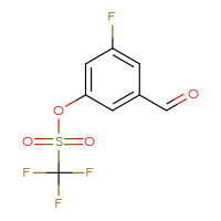 Chemical structure of 3-fluoro-5-formylphenyl trifluoromethanesulfonate - CSSB20976912277