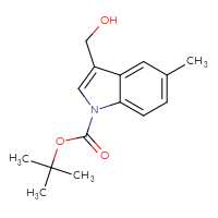 Chemical structure of tert-butyl 3-(hydroxymethyl)-5-methyl-1H-indole-1-carboxylate - CSSB00010163182