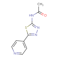 Chemical structure of N-[5-(pyridin-4-yl)-1,3,4-thiadiazol-2-yl]acetamide - CSSB00000023999