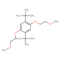 Chemical structure of 1,4-di-tert-butyl-2,5-bis(2-methoxyethoxy)benzene - CSSB06446553330