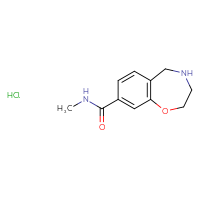 Chemical structure of N-methyl-2,3,4,5-tetrahydro-1,4-benzoxazepine-8-carboxamide hydrochloride - CSSB20895629462