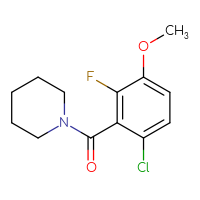 Chemical structure of 1-(6-chloro-2-fluoro-3-methoxybenzoyl)piperidine - CSSB06283620441