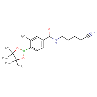 Chemical structure of N-(4-cyanobutyl)-3-methyl-4-(4,4,5,5-tetramethyl-1,3,2-dioxaborolan-2-yl)benzamide - CSSB02533515763
