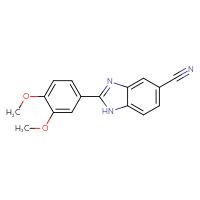 Chemical structure of 2-(3,4-dimethoxyphenyl)-1H-1,3-benzodiazole-5-carbonitrile - CSSB00103990954