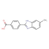 Chemical structure of 4-(6-methyl-1H-1,3-benzodiazol-2-yl)benzoic acid - CSSB00008046790