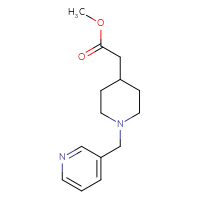 Chemical structure of methyl 2-{1-[(pyridin-3-yl)methyl]piperidin-4-yl}acetate - CSSB00020597430