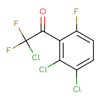 Chemical structure of 2-chloro-1-(2,3-dichloro-6-fluorophenyl)-2,2-difluoroethan-1-one - CSSB14998761328