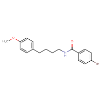 Chemical structure of 4-bromo-N-[4-(4-methoxyphenyl)butyl]benzamide - CSSB15497348121
