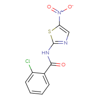 Chemical structure of 2-chloro-N-(5-nitro-1,3-thiazol-2-yl)benzamide - CSSB15046244408