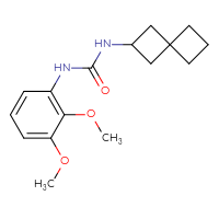 Chemical structure of 1-(2,3-dimethoxyphenyl)-3-{spiro[3.3]heptan-2-yl}urea - CSSB02050529698