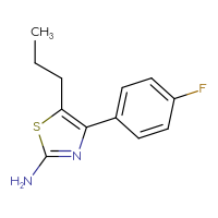 Chemical structure of 4-(4-fluorophenyl)-5-propyl-1,3-thiazol-2-amine - CSSB00000069014