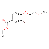 Chemical structure of ethyl 3-bromo-4-(2-methoxyethoxy)benzoate - CSSB00020582978