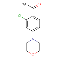 Chemical structure of 1-[2-chloro-4-(morpholin-4-yl)phenyl]ethan-1-one - CSSB00000689176