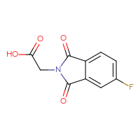 Chemical structure of 2-(5-fluoro-1,3-dioxo-2,3-dihydro-1H-isoindol-2-yl)acetic acid - CSSB00009996916