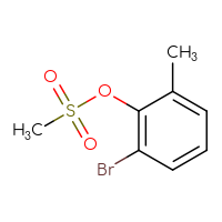 Chemical structure of 2-bromo-6-methylphenyl methanesulfonate - CSSB00153410828