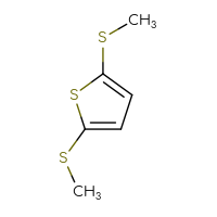 Chemical structure of 2,5-bis(methylsulfanyl)thiophene - CSSB00015313616