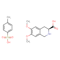 Chemical structure of (3S)-6,7-dimethoxy-1,2,3,4-tetrahydroisoquinoline-3-carboxylic acid; 4-methylbenzene-1-sulfonic acid - CSSB06633775193