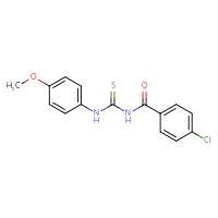 Chemical structure of 1-(4-chlorobenzoyl)-3-(4-methoxyphenyl)thiourea - CSSB00020581637