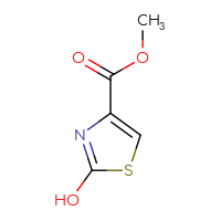 Chemical structure of methyl 2-hydroxy-1,3-thiazole-4-carboxylate - CSSB00013009821