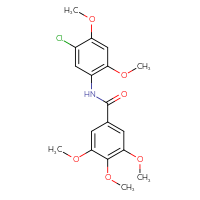 Chemical structure of N-(5-chloro-2,4-dimethoxyphenyl)-3,4,5-trimethoxybenzamide - CSSB00046217756
