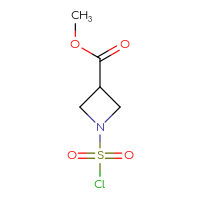 Chemical structure of methyl 1-(chlorosulfonyl)azetidine-3-carboxylate - CSSB00102863507