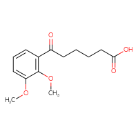 Chemical structure of 6-(2,3-dimethoxyphenyl)-6-oxohexanoic acid - CSSB00020572021