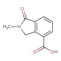 Chemical structure of 2-methyl-1-oxo-2,3-dihydro-1H-isoindole-4-carboxylic acid - CSSB00016178133