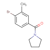 Chemical structure of 1-(4-bromo-3-methylbenzoyl)pyrrolidine - CSSB00012357429