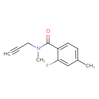 Chemical structure of 2-fluoro-N,4-dimethyl-N-(prop-2-yn-1-yl)benzamide - CSSB00013047749