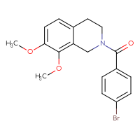 Chemical structure of 2-(4-bromobenzoyl)-7,8-dimethoxy-1,2,3,4-tetrahydroisoquinoline - CSSB05605828562