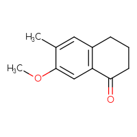 Chemical structure of 7-methoxy-6-methyl-1,2,3,4-tetrahydronaphthalen-1-one - CSSB00000104011