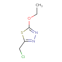 Chemical structure of 2-(chloromethyl)-5-ethoxy-1,3,4-thiadiazole - CSSB00000743591