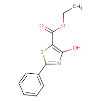 Chemical structure of ethyl 4-hydroxy-2-phenyl-1,3-thiazole-5-carboxylate - CSSB00020592465