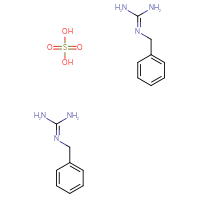 Chemical structure of bis(N''-benzylguanidine); sulfuric acid - CSSB00000756827