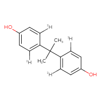 Chemical structure of 4-{2-[4-hydroxy(2,6-²H₂)phenyl]propan-2-yl}(3,5-²H₂)phenol - CSSB00015305441