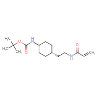 Chemical structure of tert-butyl N-[(1s,4s)-4-[2-(prop-2-enamido)ethyl]cyclohexyl]carbamate - CSSB20814374303