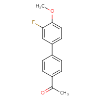 Chemical structure of 1-{3'-fluoro-4'-methoxy-[1,1'-biphenyl]-4-yl}ethan-1-one - CSSB00003142927