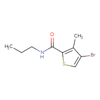 Chemical structure of 4-bromo-3-methyl-N-propylthiophene-2-carboxamide - CSSB01991074281