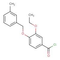 Chemical structure of 3-ethoxy-4-[(3-methylphenyl)methoxy]benzoyl chloride - CSSB00020597104