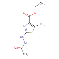 Chemical structure of ethyl 2-acetohydrazido-5-methyl-1,3-thiazole-4-carboxylate - CSSB00000012944