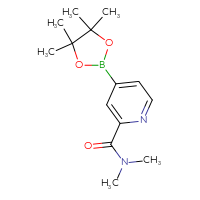 Chemical structure of N,N-dimethyl-4-(4,4,5,5-tetramethyl-1,3,2-dioxaborolan-2-yl)pyridine-2-carboxamide - CSSB00010248657