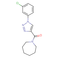Chemical structure of 1-[1-(3-chlorophenyl)-1H-1,2,3-triazole-4-carbonyl]azepane - CSSS00104510255